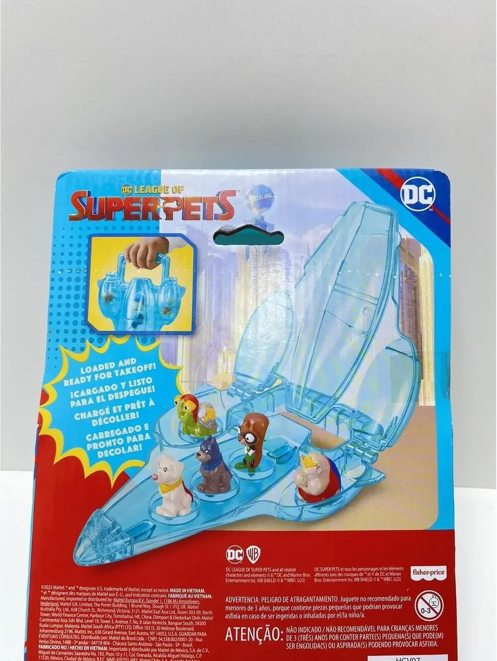 Fisher Price DC League of Super-Pets Invisible Jet Case Mini Figure 5-Pack